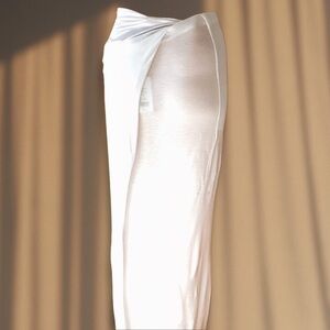 NWT $230:Helmut Lang White Sheer Skirt
